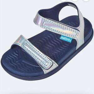 Native Kids Charley Holographic and Blue Sandals